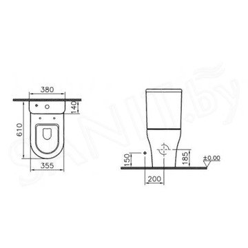 Напольный унитаз Vitra Zentrum 9012B003-7203