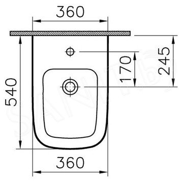 Напольное биде Vitra S20 5509B003-0288