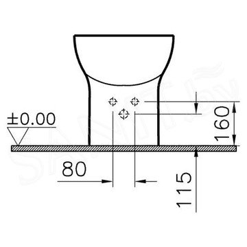 Напольное биде Vitra S20 5509B003-0288