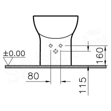 Напольное биде Vitra S20 5509B003-0288