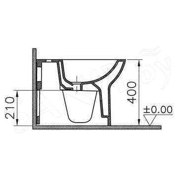 Напольное биде Vitra S20 5509B003-0288