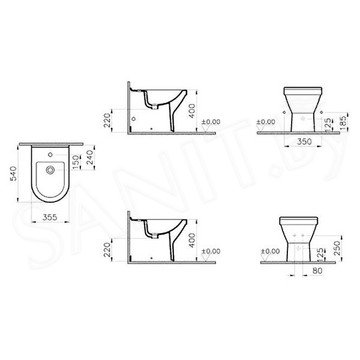 Напольное биде Vitra S50 5325B003-0288