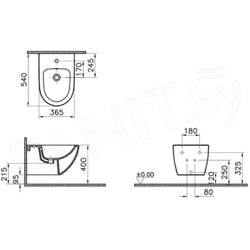 Подвесное биде Vitra Sento 4338B003-1046