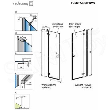 Душевая дверь Radaway Fuenta New DWJ