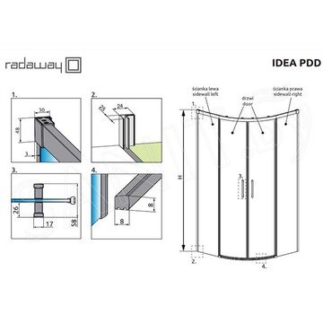 Душевой уголок Radaway Idea PDD