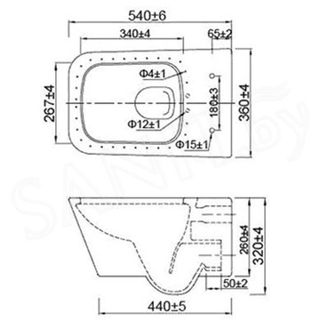 Подвесной унитаз SSWW CT2041/NC 4441