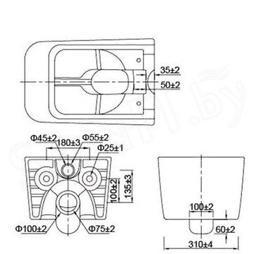 Подвесной унитаз SSWW CT2041/NC 4441