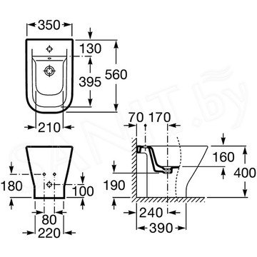 Напольное биде Roca Gap 357474000