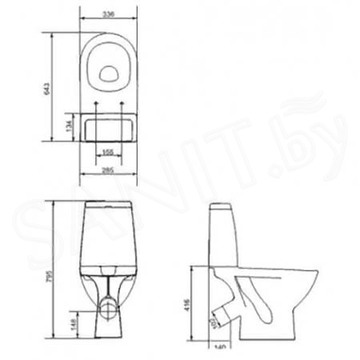 Напольный унитаз Cersanit 483 Merida 031