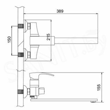 Смеситель для ванны Gerhans K13114