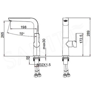 Смеситель для кухонной мойки Gerhans K14080A / K14080W