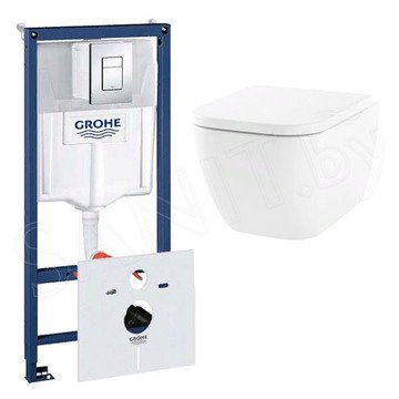 Комплект инсталляции Grohe Rapid SL 38775001 с подвесным унитазом Lavinia Boho One Compacto 3302003C