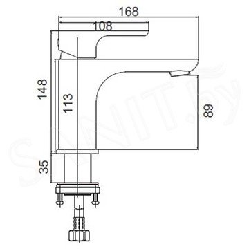 Смеситель для умывальника Gerhans K11015 / K11015W