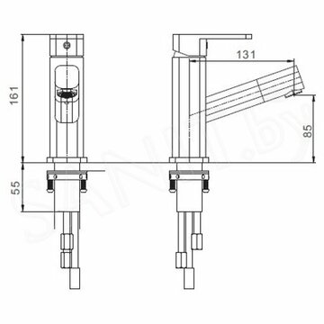 Смеситель для умывальника Gerhans K11016 / K11016W