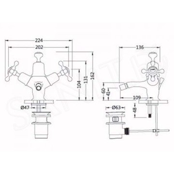 Смеситель для биде Gerhans K15002