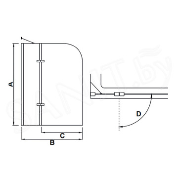 Душевая шторка на ванну Good Door SCREEN 2H-100-C-CH
