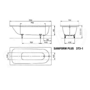 Стальная ванна Kaldewei Saniform Plus