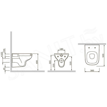 Подвесной унитаз AM.PM Like FlashClean C801700SC (крышка Soft Close)