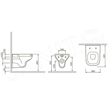 Подвесной унитаз AM.PM Like FlashClean C801700SC (крышка Soft Close)