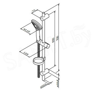 Душевой гарнитур AM.PM Gem F0190100