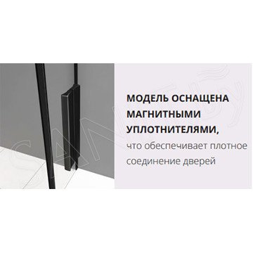 Душевой уголок Good Door Galaxy R-TD C-B черный профиль