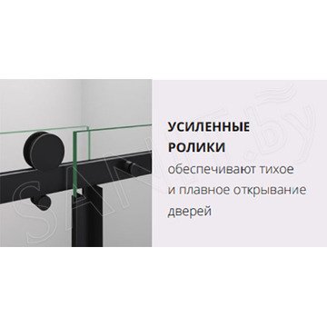 Душевой уголок Good Door Galaxy R-TD C-B черный профиль