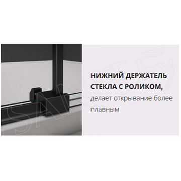 Душевой уголок Good Door Galaxy R-TD C-B черный профиль