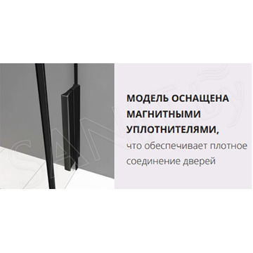Душевая дверь Good Door Galaxy WTW-C-B черный профиль