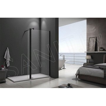 Душевое ограждение Good Door WALK IN SP2 C-B профиль черный