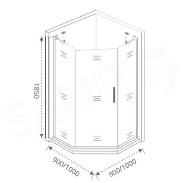 Душевой уголок Good Door MOKKA PNT C-WE профиль жемчужный