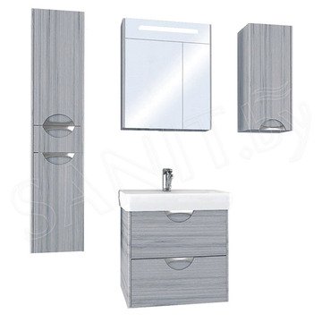 Шкаф-зеркало Акватон Сильва 60 1A216202SIW60 дуб фьорд