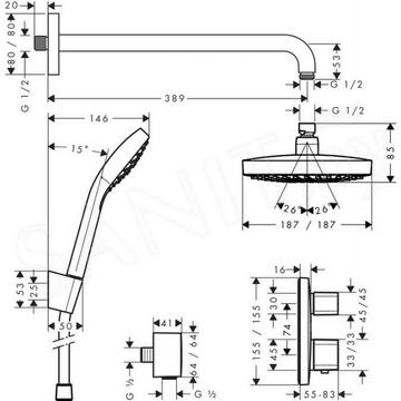 Душевая система Hansgrohe Croma Select E/Ecostat 27294000