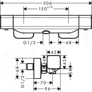 Смеситель для душа Hansgrohe Ecostat E 15773000