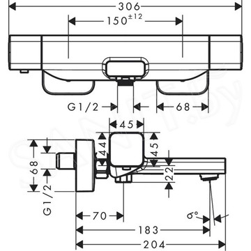 Смеситель для ванны Hansgrohe Ecostat E 15774000