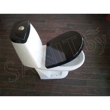 Напольный унитаз Sanita Best Color Black SL DM (с крышкой SoftClose)