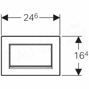Кнопка для инсталляции Geberit Sigma 30 одинарная