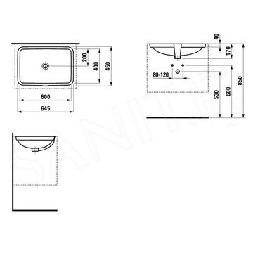 Умывальник Laufen Pro S 811961 / 811965