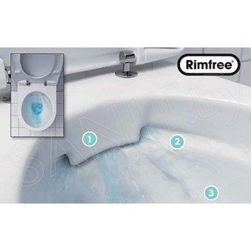Подвесной унитаз Geberit Smyle Rimfree 500.215.01.1 с сиденьем SoftClose 500.232.01.1
