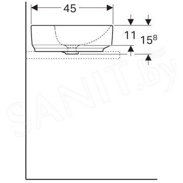 Умывальник Geberit VariForm 500.772.01.2