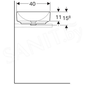 Умывальник Geberit VariForm 500.779.01.2