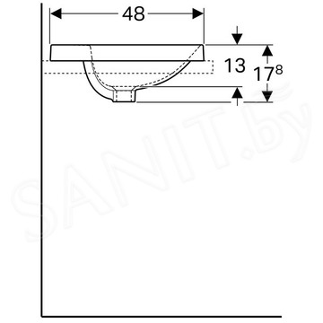 Умывальник Geberit VariForm 500.725.01.2