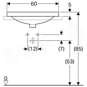 Умывальник Geberit VariForm 500.725.01.2