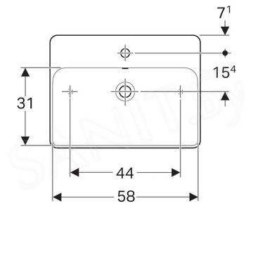 Умывальник Geberit VariForm 500.780.01.2