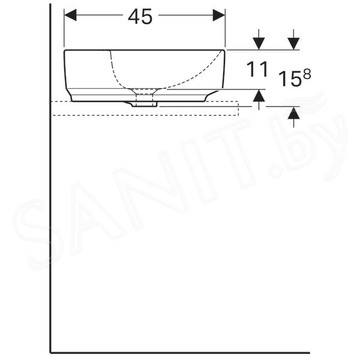 Умывальник Geberit VariForm 500.780.01.2