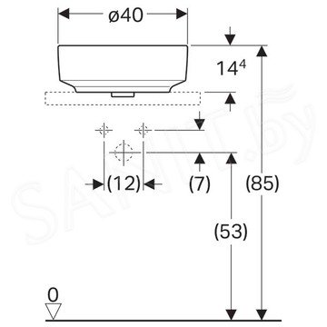 Умывальник Geberit VariForm 500.768.01.2