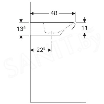 Умывальник Geberit myDay 125460600