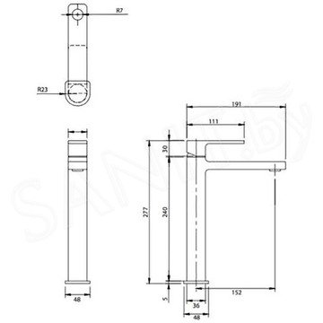 Смеситель для умывальника Omnires Baretti BA7812BL
