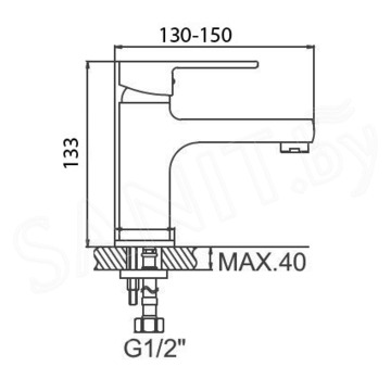 Смеситель для умывальника Ledeme H72 L1072