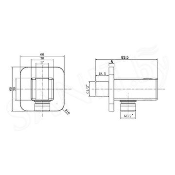 Душевая система скрытого монтажа Omnires Parma SYS PMW01 CR