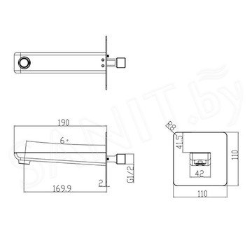 Душевая система скрытого монтажа Omnires Parma SYS PMW01 CR